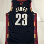 Maillot de Basket #23 Lebron James Cleveland Cavaliers M&N 2008-09 Marine